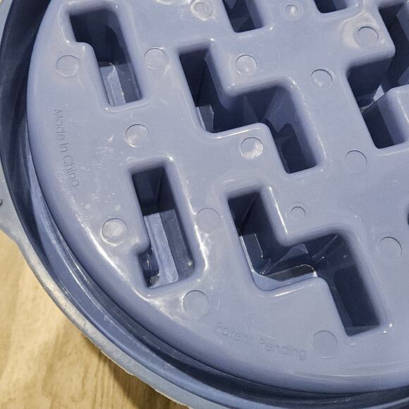 Outward Hound Slo Bowl Lot of 2 Dog Fun Slow Feeder Large Regular Blue Non Slip - Picture 10 of 10